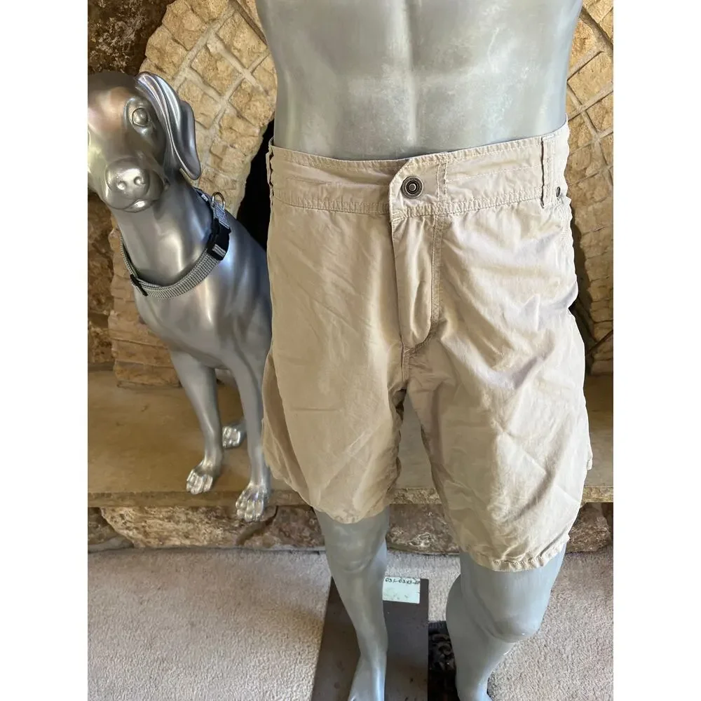Kuhl Cotton Nylon Cream Hiking Shorts Men's Size 38